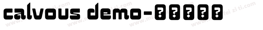 calvous demo字体转换